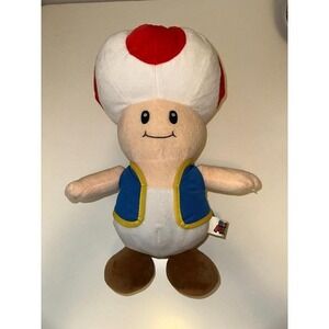 Nintendo Official Super Mario Mushroom Toad Plush 16" Large